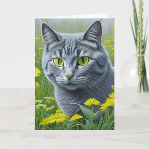 Cute Grått Cat Lyckligt att ha dig som vän Kort