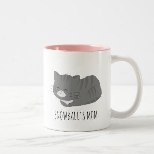 Cute Grått Cat Personlig mugg