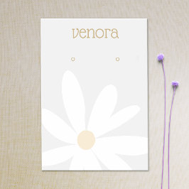 Cute Grått Daisy  Blommigt Visning Card Visitkort
