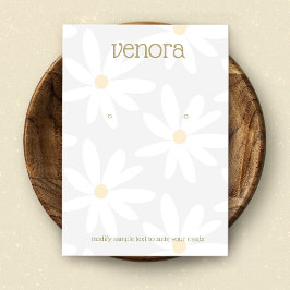 Cute Grått Daisy  Blommigt Visning Card Visitkort