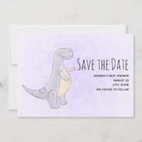Cute Grått Dinosaur Leksak Watercolor