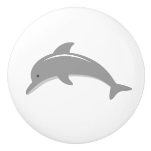 Cute grått dolphin, daghemsluckor och lådknapp knopp