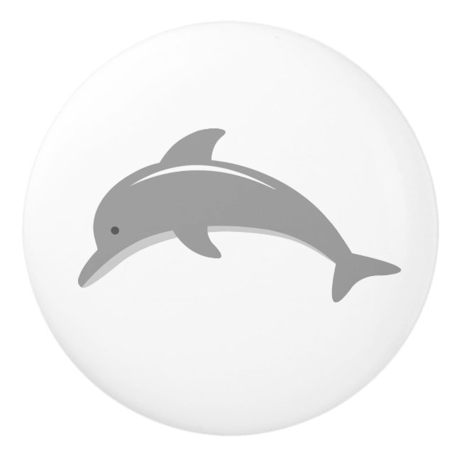 Cute grått dolphin, daghemsluckor och lådknapp knopp (Framsidan)