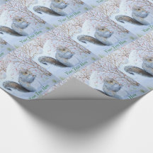 Cute grått-ekorren snö-scensjristmas