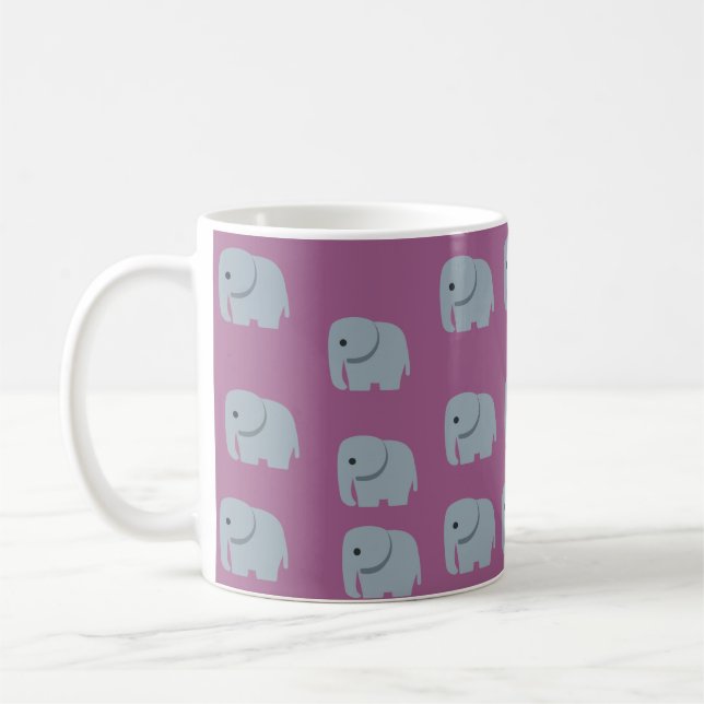 Cute grått-elefant mugg (Vänster)