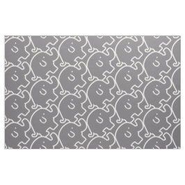 Cute Grått Elephants Mönster Tyg