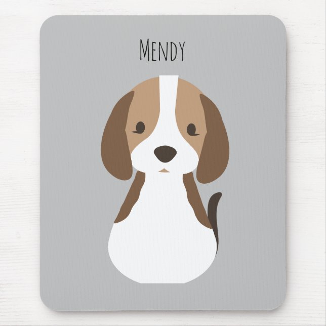 Cute grått hund mönster-barn musmatta (Framsidan)