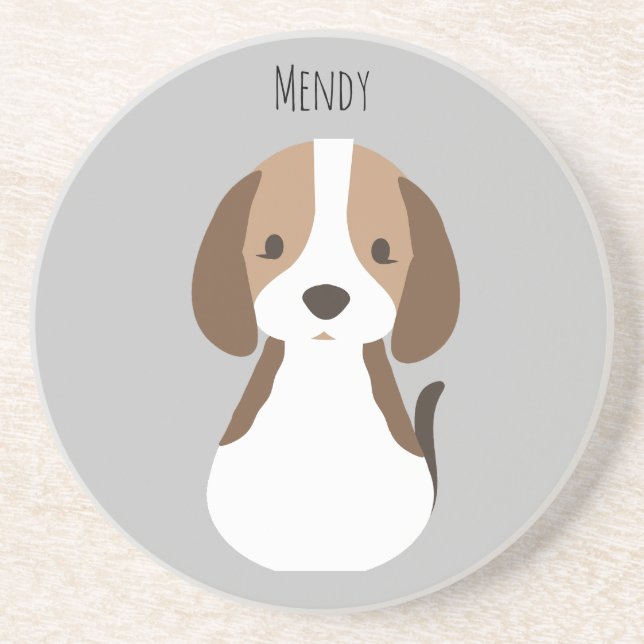 Cute grått hund mönster underlägg (Framsidan)