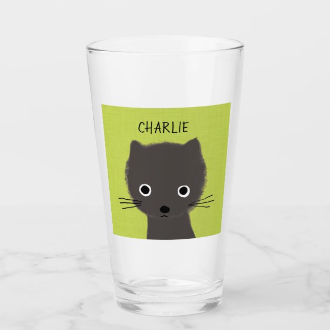 Cute Grått Kattunge Personlig | Grått Kitten Glaskopp (Framsida)