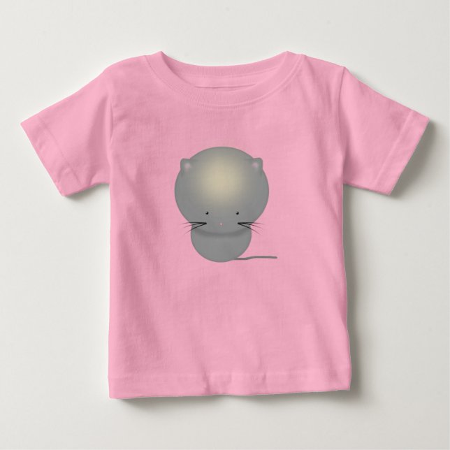 Cute Grått Kitten Onsie Infant Body Kostym T Shirt (Framsida)