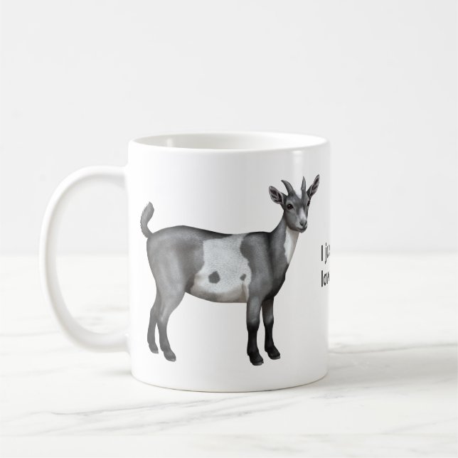 Cute Grått Spoted Goat Kaffemugg (Vänster)