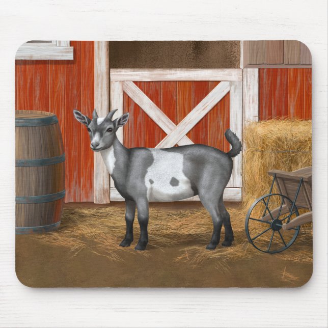 Cute Grått Spoted Goat Musmatta (Framsidan)