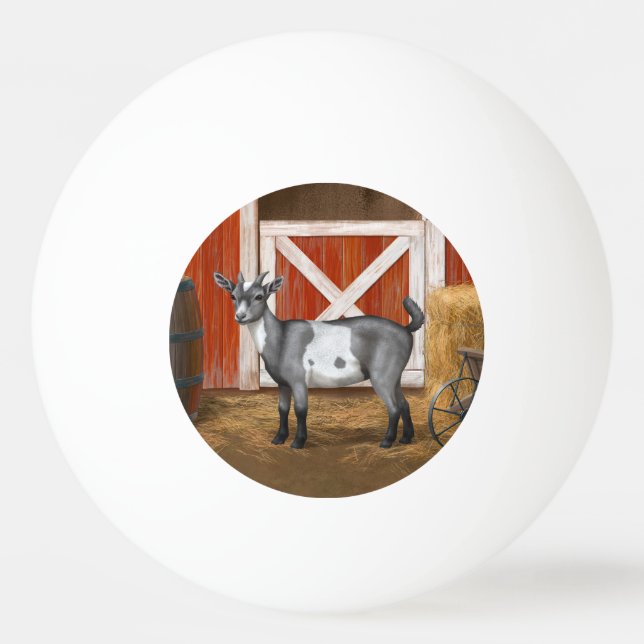 Cute Grått Spoted Goat Pingisboll (Framsidan)