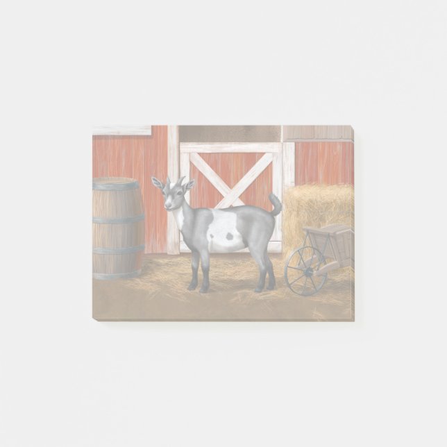 Cute Grått Spoted Goat Post-it Block (Framsida)