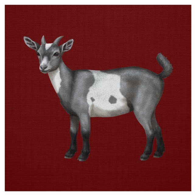 Cute Grått Spoted Goat Tyg (Provkarta)