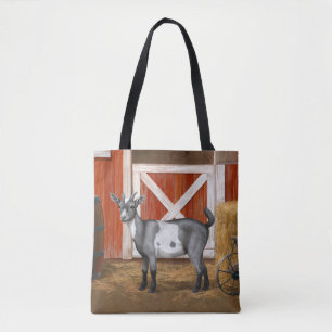 Cute Grått Spoted Goat Tygkasse