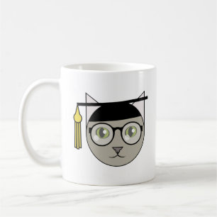 Cute Grått Tabby Student Kaffemugg