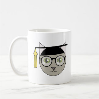 Cute Grått Tabby Student Kaffemugg