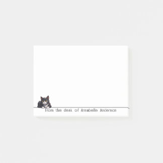 Cute Grått Tuxedo Cat Personalize Notes Post-it Block