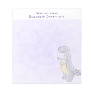 Cute Grått Tyrannosaurus Rex Dinosaur Leksak Anteckningsblock