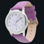 Cute Grått Tyrannosaurus Rex Dinosaur Leksak Armbandsur<br><div class="desc">En klocka med en söt illustration med en gråaktig lila-dinosaurier.</div>