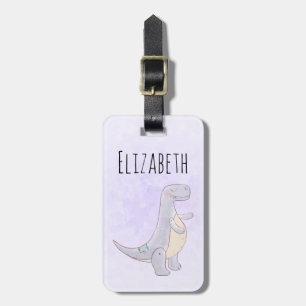 Cute Grått Tyrannosaurus Rex Dinosaur Leksak Bagagebricka