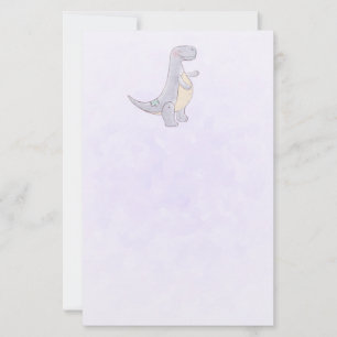 Cute Grått Tyrannosaurus Rex Dinosaur Leksak Brevpapper