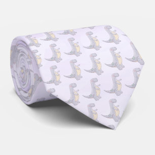 Cute Grått Tyrannosaurus Rex Dinosaur Leksak Mönst Slips
