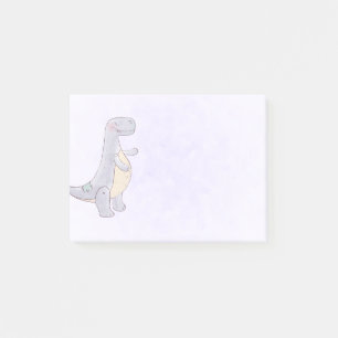 Cute Grått Tyrannosaurus Rex Dinosaur Leksak Post-it Block