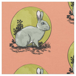 Cute grått vild-kanin tyg