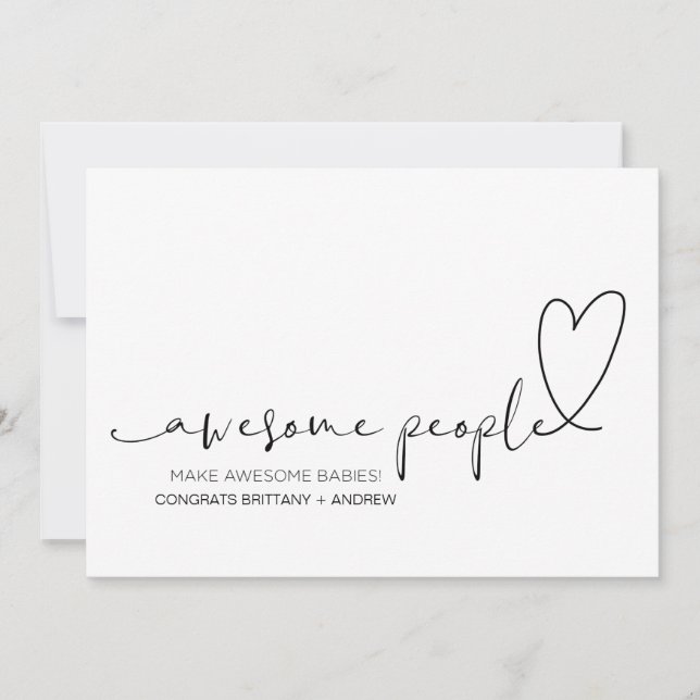 Cute Grattis Gravid Gratulerarare Nyfödd bebis Kort (Framsida)