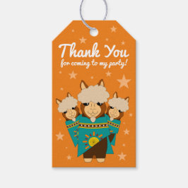 Cute Grattis på födelsedagen Boy Alpacas i Teal Se Presentetikett