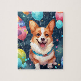 Cute Grattis på födelsedagen Corgi Hund Pussel