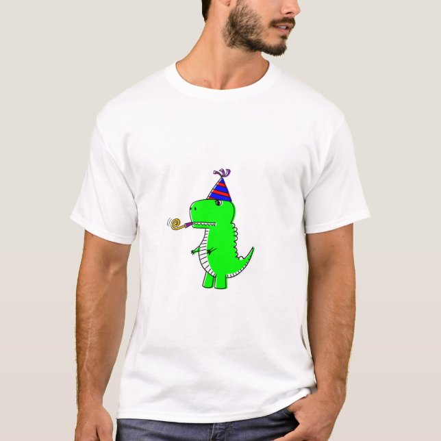 Cute Grattis på födelsedagen Dinosaur T Shirt (Framsida)
