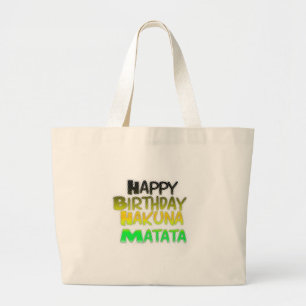 Cute Grattis på födelsedagen Hakuna Matata eco Ins Jumbo Tygkasse