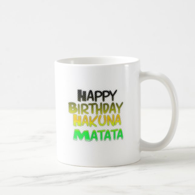 Cute Grattis på födelsedagen Hakuna Matata eco Ins Kaffemugg (Höger)