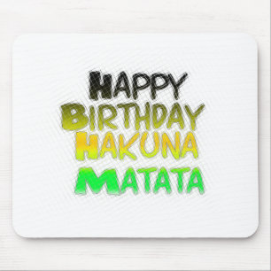 Cute Grattis på födelsedagen Hakuna Matata eco Ins Musmatta
