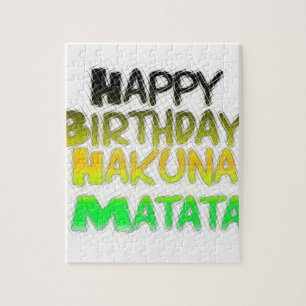Cute Grattis på födelsedagen Hakuna Matata eco Ins Pussel