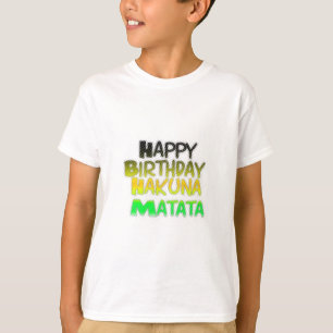 Cute Grattis på födelsedagen Hakuna Matata eco Ins T Shirt
