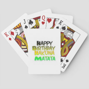 Cute Grattis på födelsedagen Hakunamatata-inspirat Casinokort