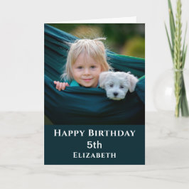Cute Grattis på födelsedagen Photo Personalize Car Kort