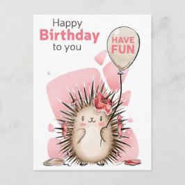 Cute Grattis på födelsedagen vykort