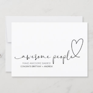 Cute Grattiss Gravid Gratulerarare Nyfödd bebis Kort