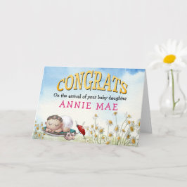 Cute Gratulerara Nyfödd bebis Girl Namn Kort