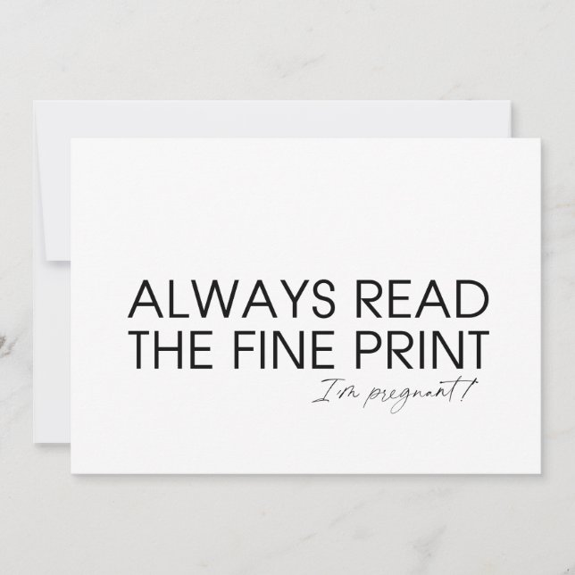 Cute Gravid Reveal Parents Vi förväntar oss Baby Kort (Framsida)