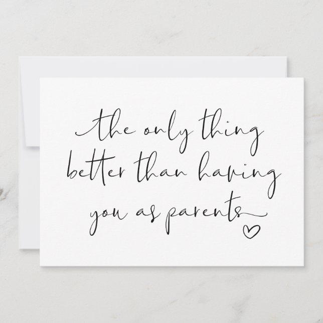 Cute Gravid Reveal Parents Vi förväntar oss Baby Kort (Framsida)