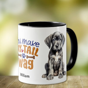 Cute Great dane-dockan du gör min Svan-påse Mugg