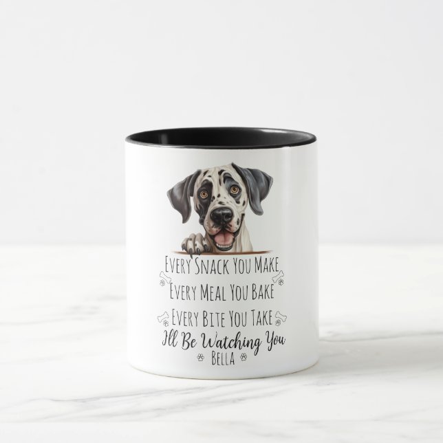 Cute Great dane Hund Funny Anpassningsbar Mugg (Center)