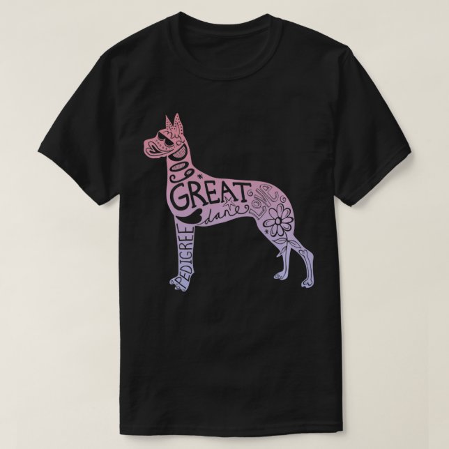 Cute Great dane Pullover T Shirt (Design framsida)