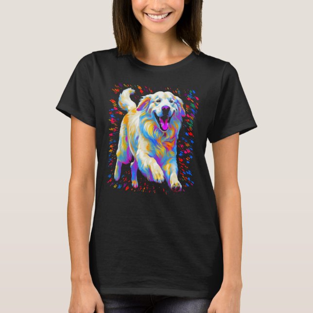 Cute Great Pyrenees Dog T Shirt (Framsida)
